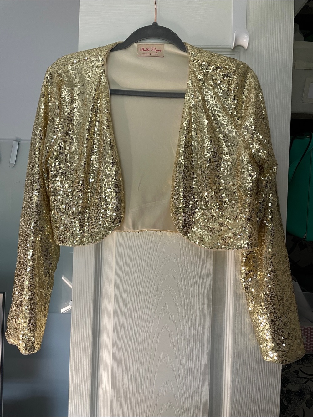 Belle Pogue Gold Sequin Bolero